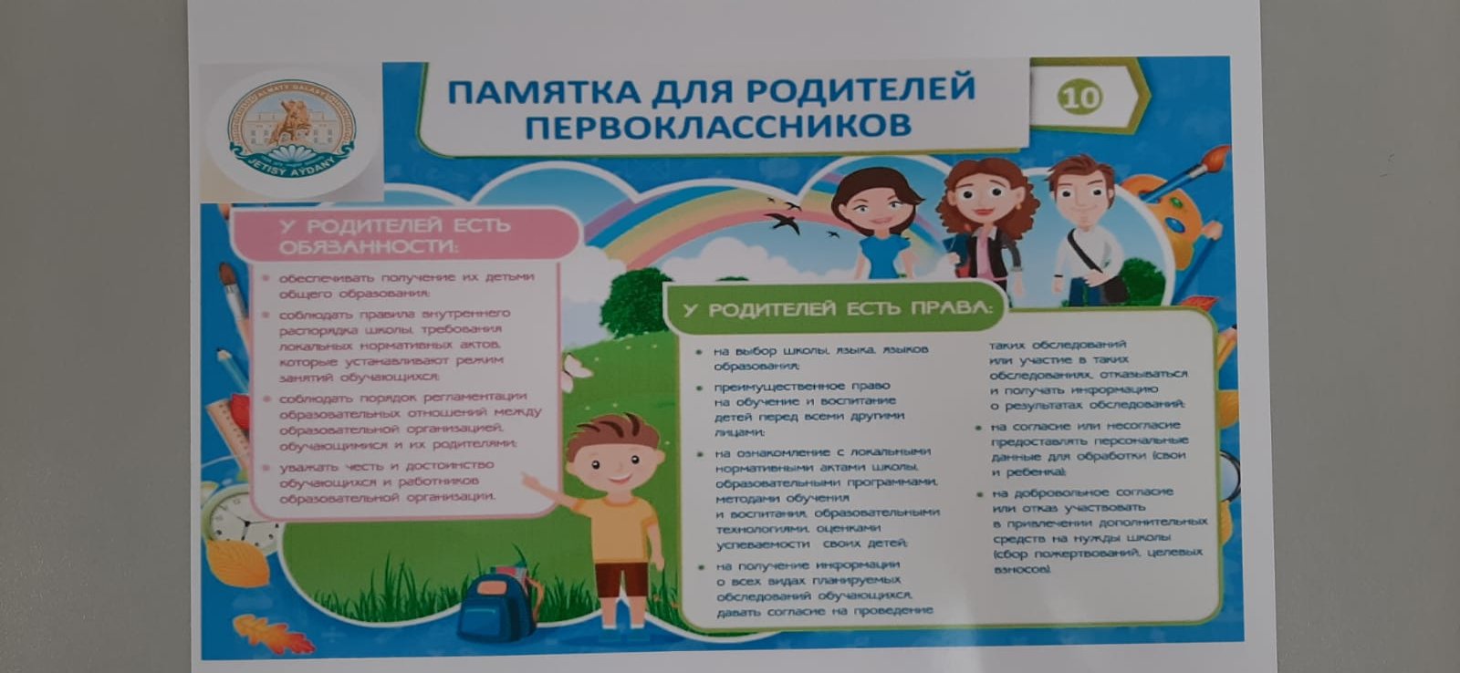 Памятка для родителей первоклассников!